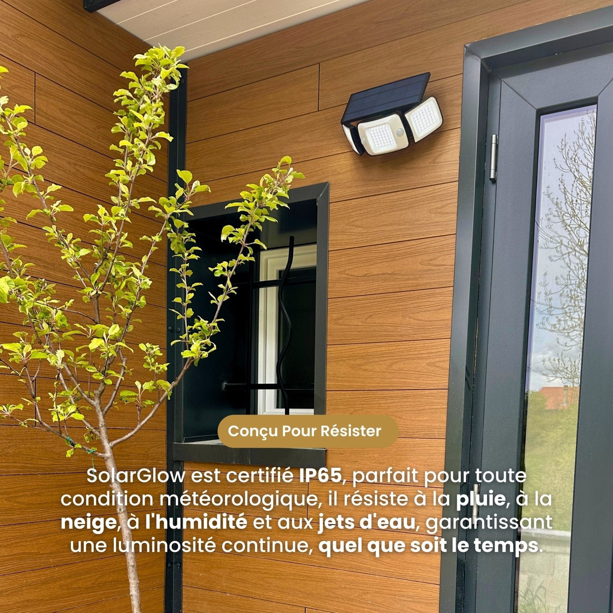 Lampe solaire avec détecteur de mouvement pour l'extérieur