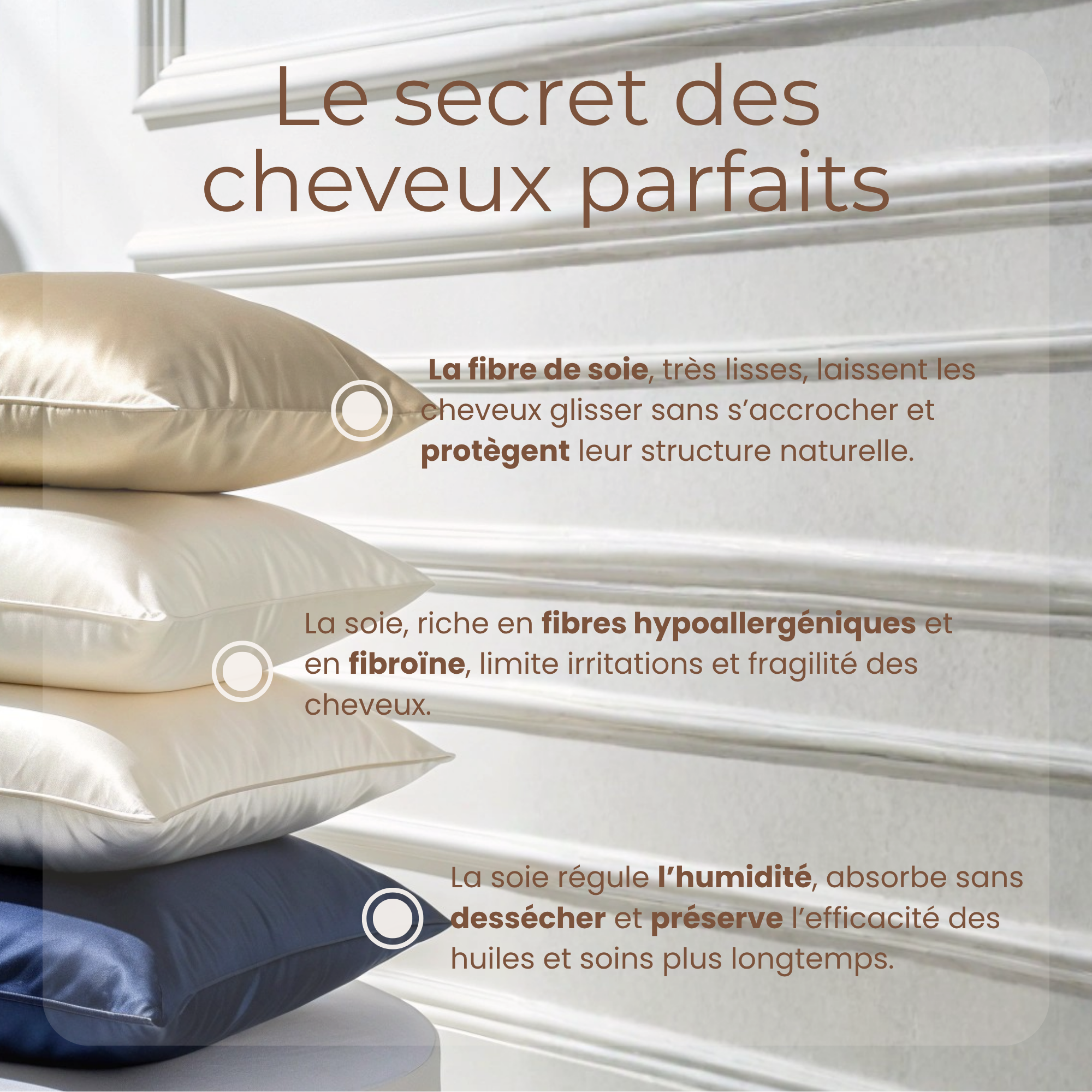 taie d'oreiller en soie de mûrier