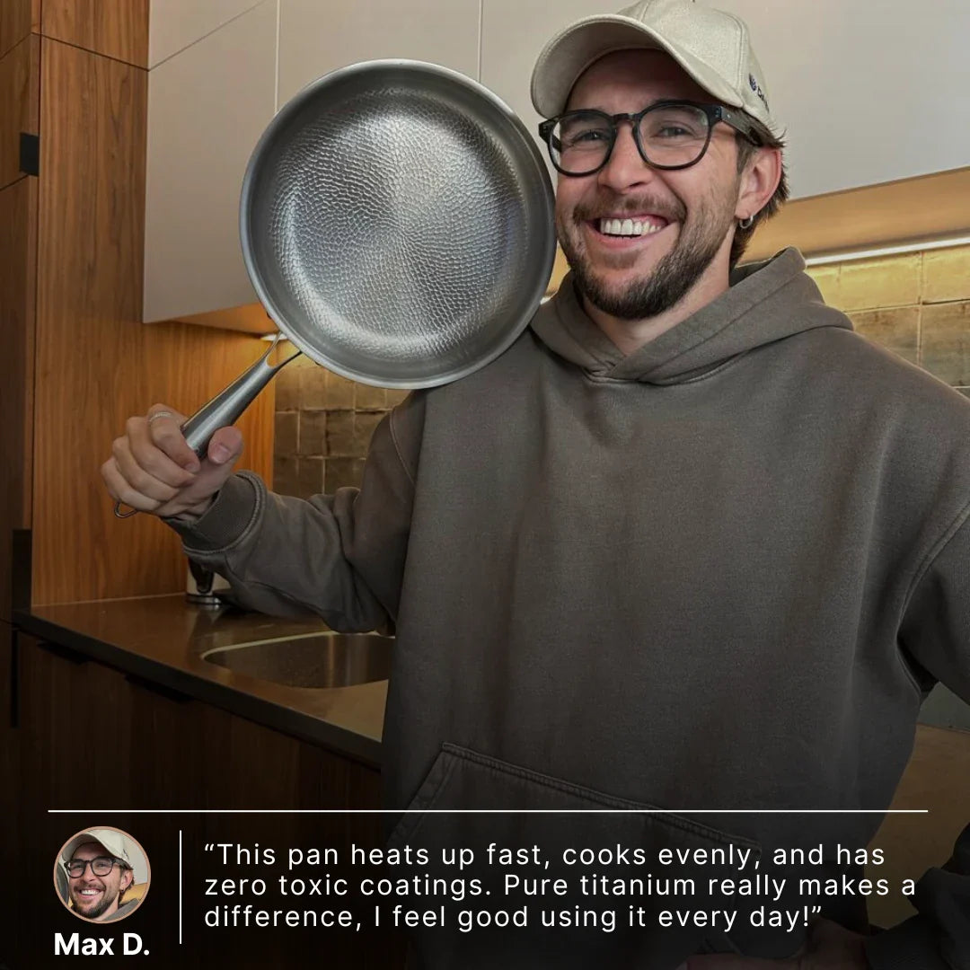 Titanium Hammered Pan Pro Large With Lid