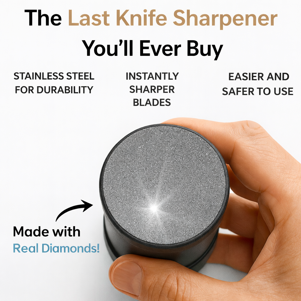 Sharpening set for knives with diamond wheel
