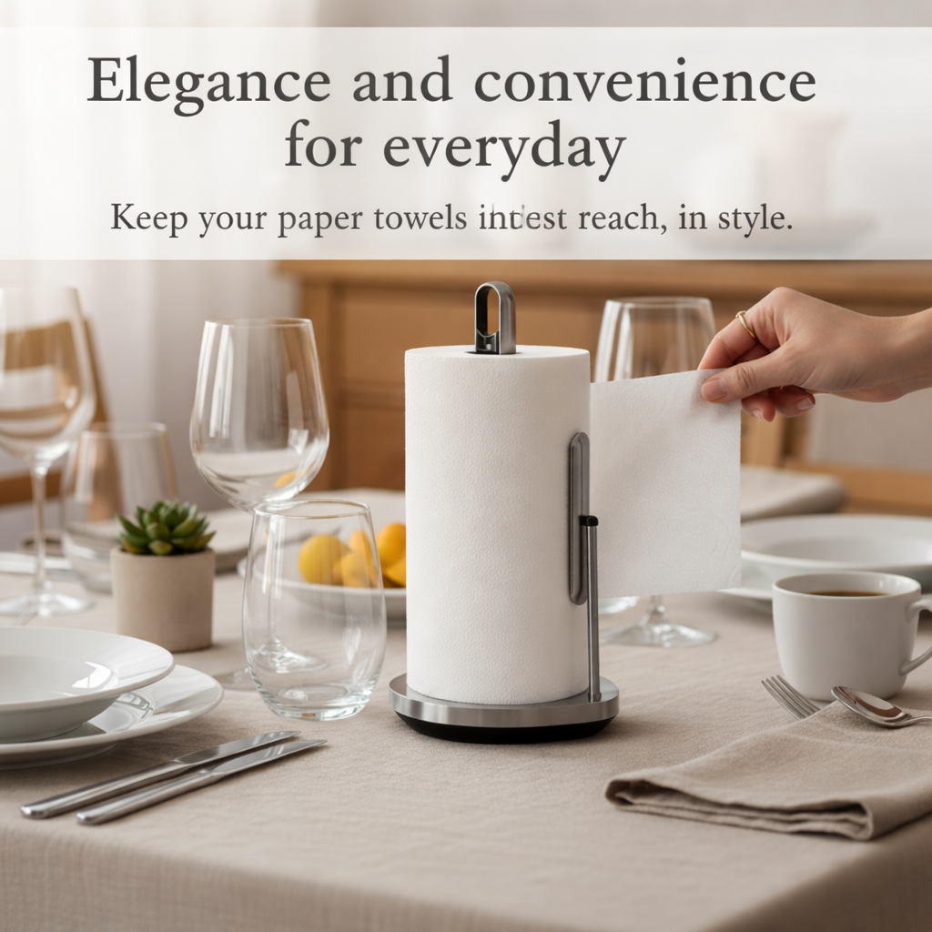 Standing paper towel holder