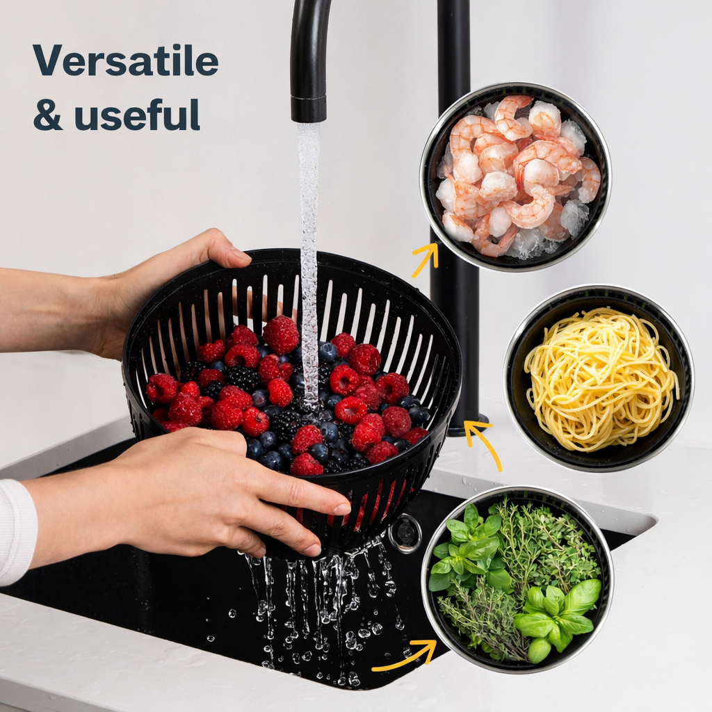 Salad spinner set, 2 pieces, without lid