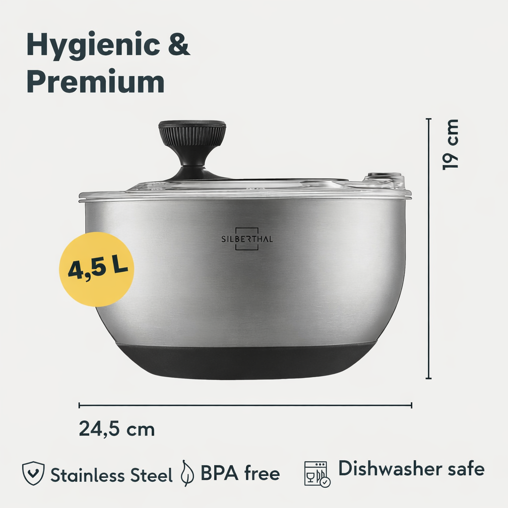 Salad spinner set, 2 pieces, without lid