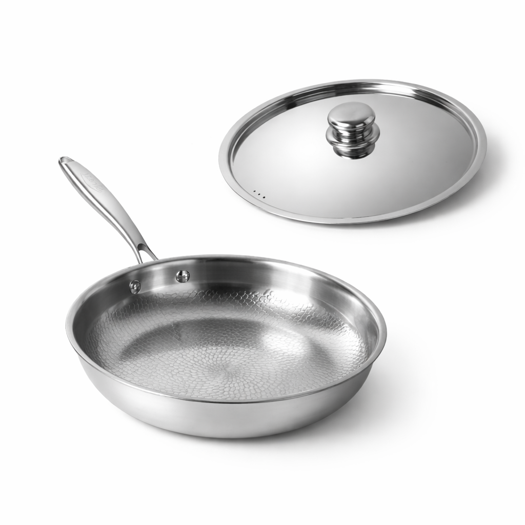 Titanium Hammered Pan Pro Large With Lid