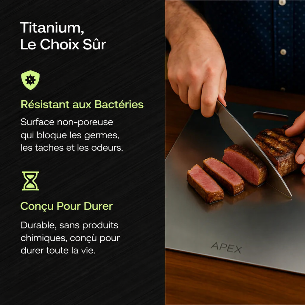 Planche à découper en titane