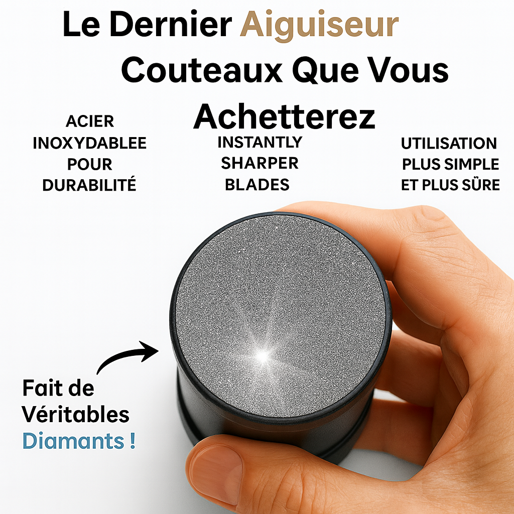 Set d'affûtage pour couteaux à rouleau diamanté