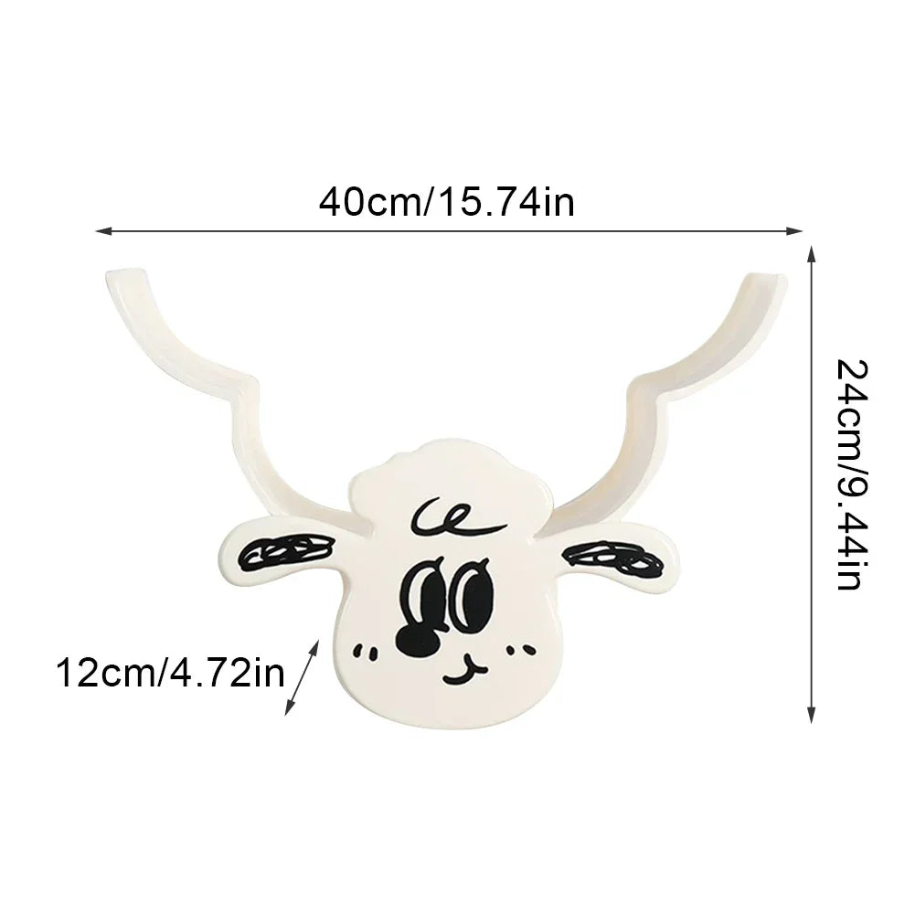 Porte-papier toilette mural en forme de mouton