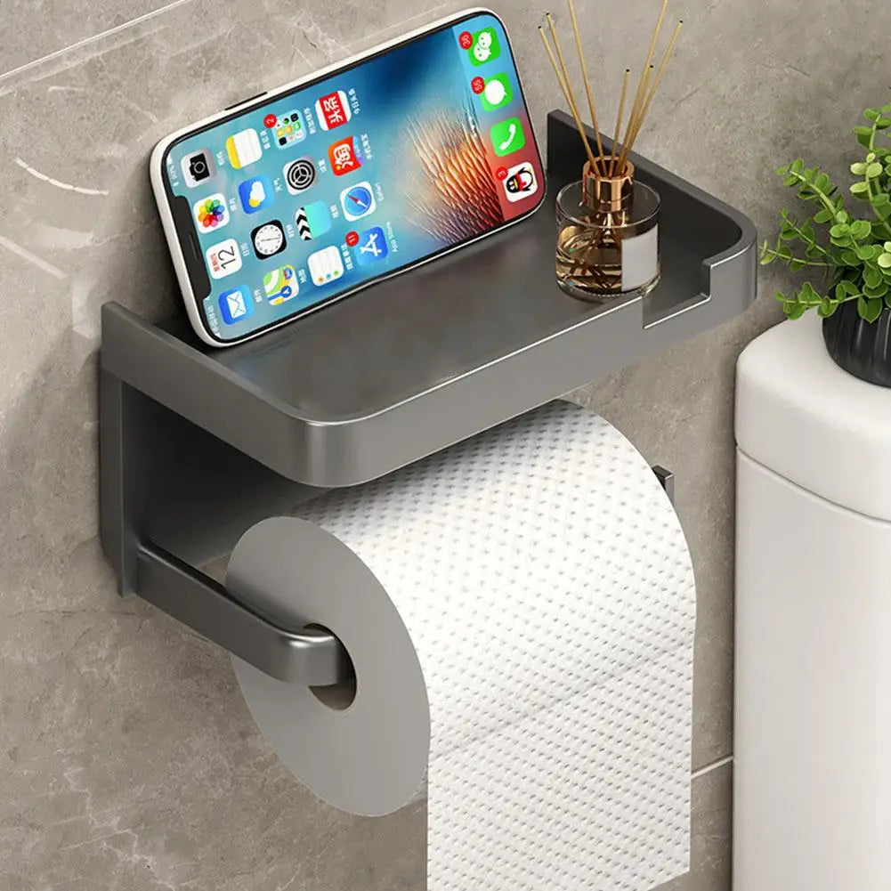 Porte-papier toilette – noir mat en acier inoxydable 304
