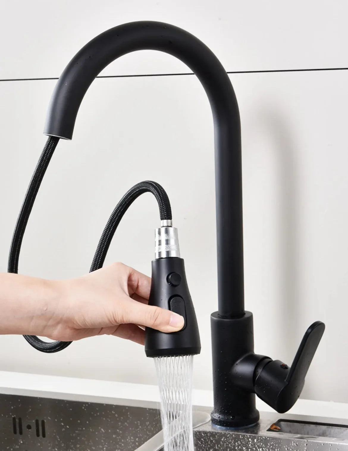 robinet de cuisine en acier inoxydable