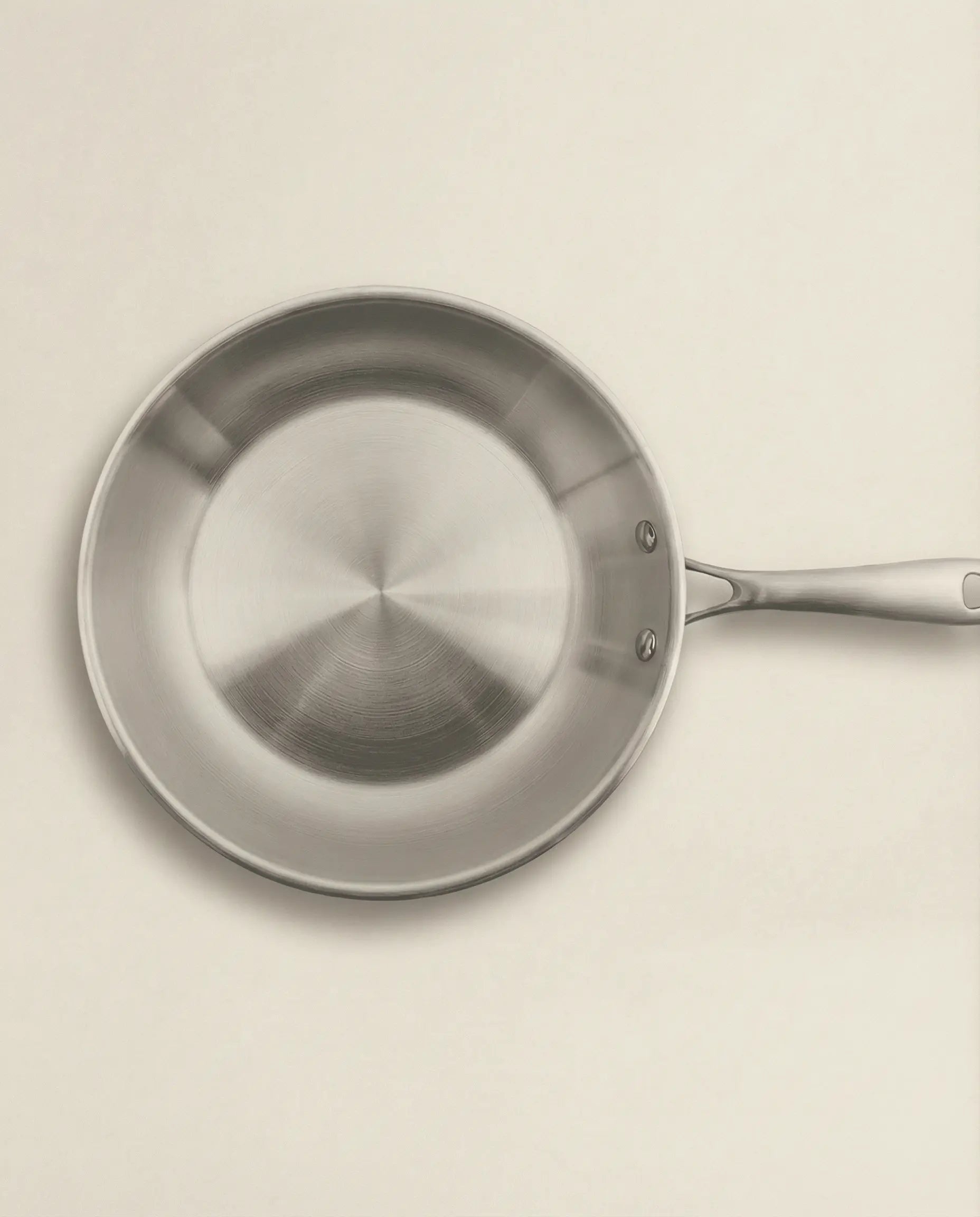 The stainless steel pan
