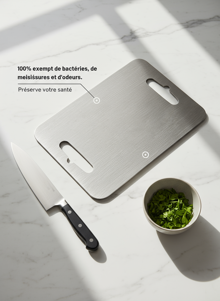 Planche à découper en titane