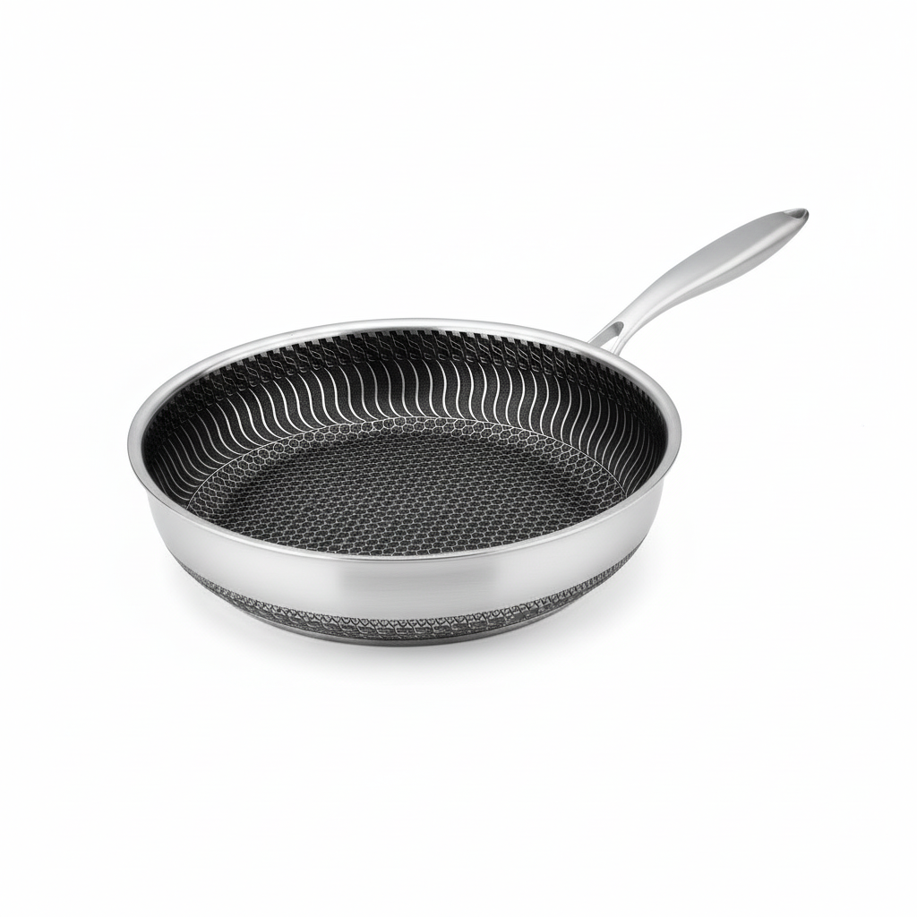 4pc Clad Hybrid Cookware Set with Lids & Wok Bundle