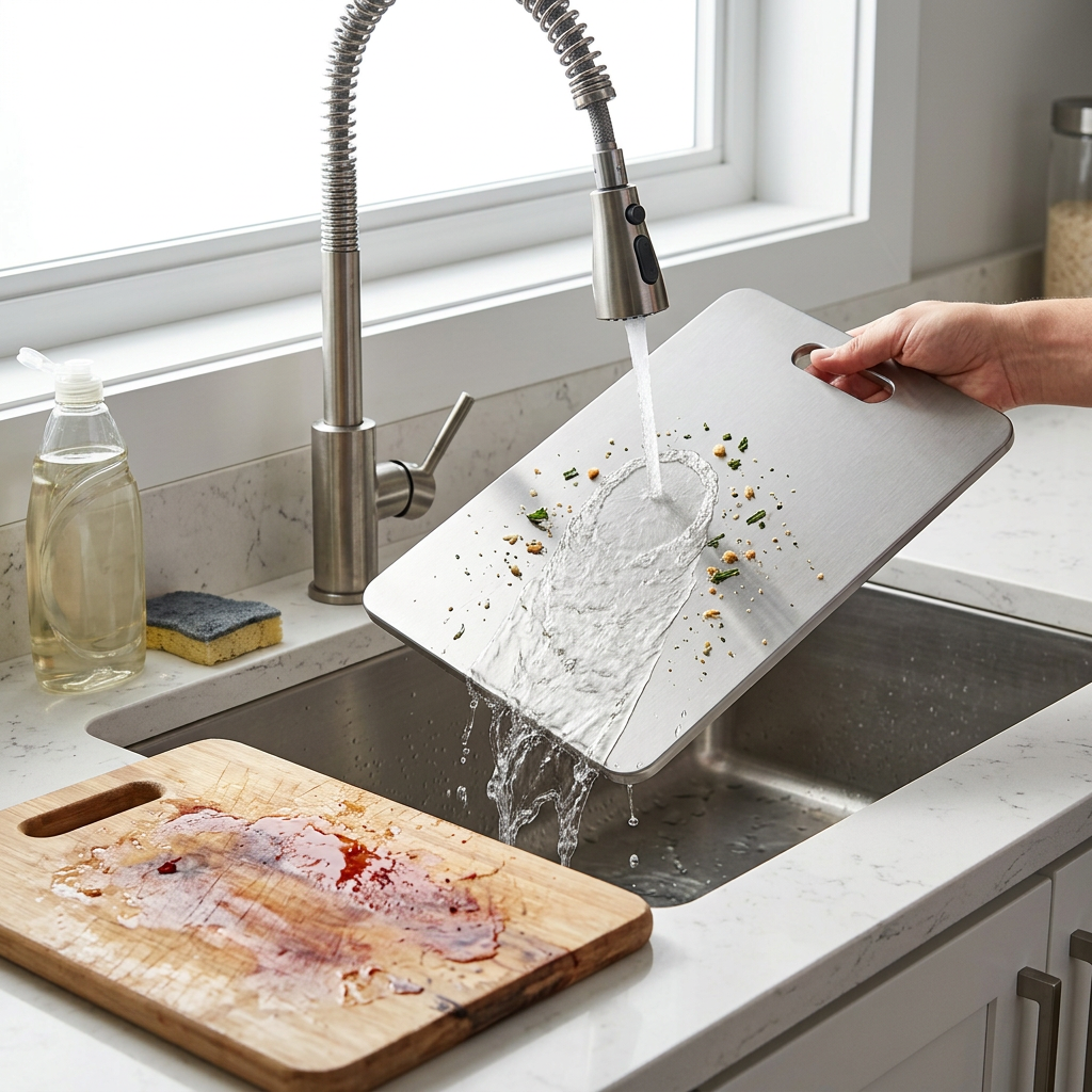Titanium cutting board deluxe