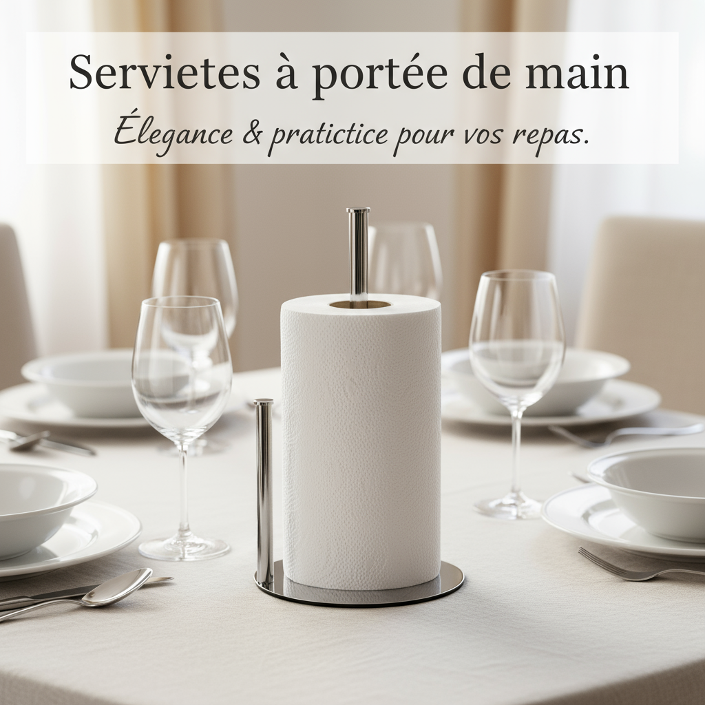 Porte-serviettes en papier sur pied