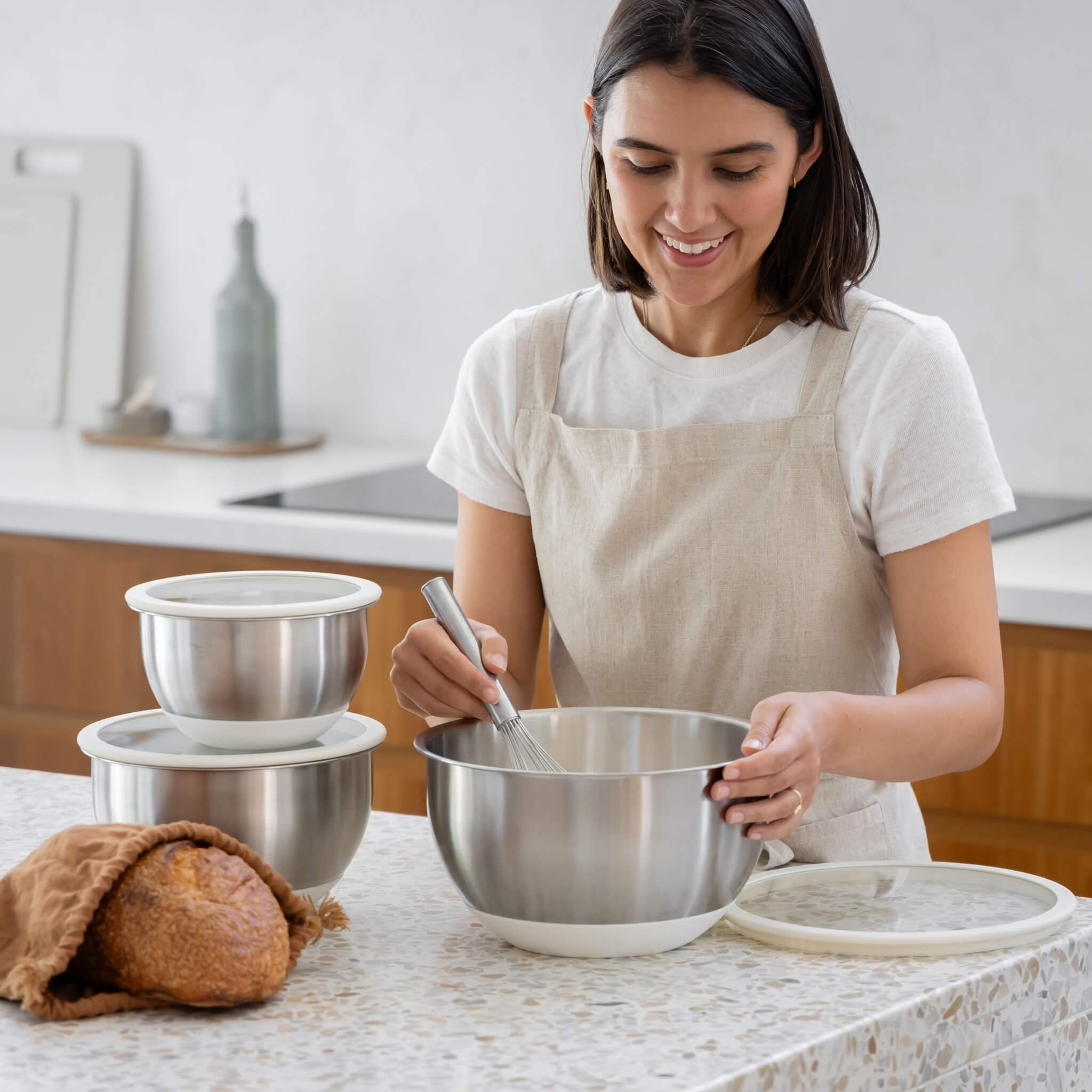 Stainless steel mixing bowls | Set of 3