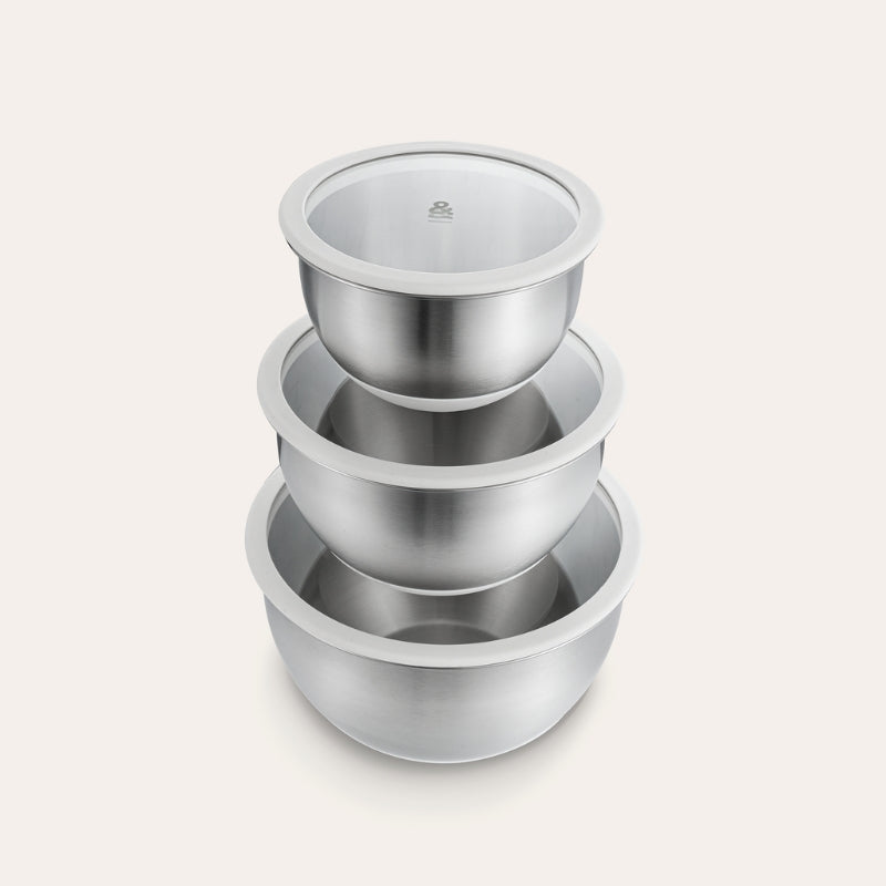 Stainless steel mixing bowls | Set of 3
