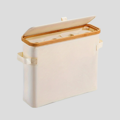 Porte-papier toilette en bambou avec couvercle