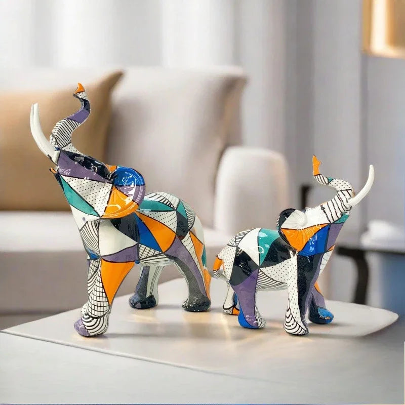 Figurine d'éléphant graffiti créative