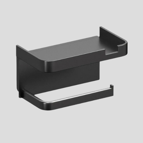 Porte-papier toilette – noir mat en acier inoxydable 304