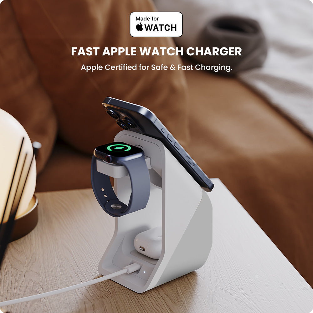 Station de charge rapide sans fil Maxi 3 en 1