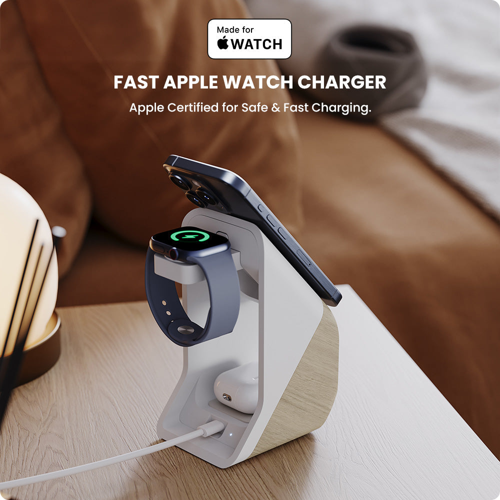 Station de charge rapide sans fil Maxi 3 en 1