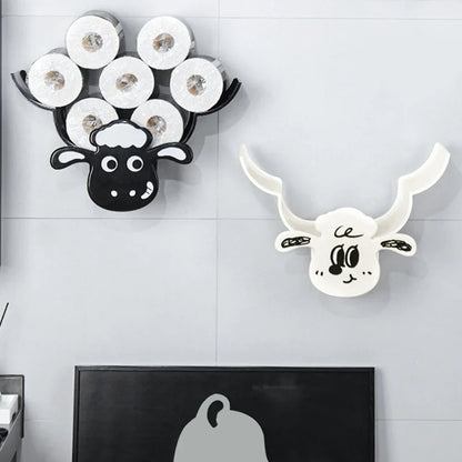 Porte-papier toilette mural en forme de mouton
