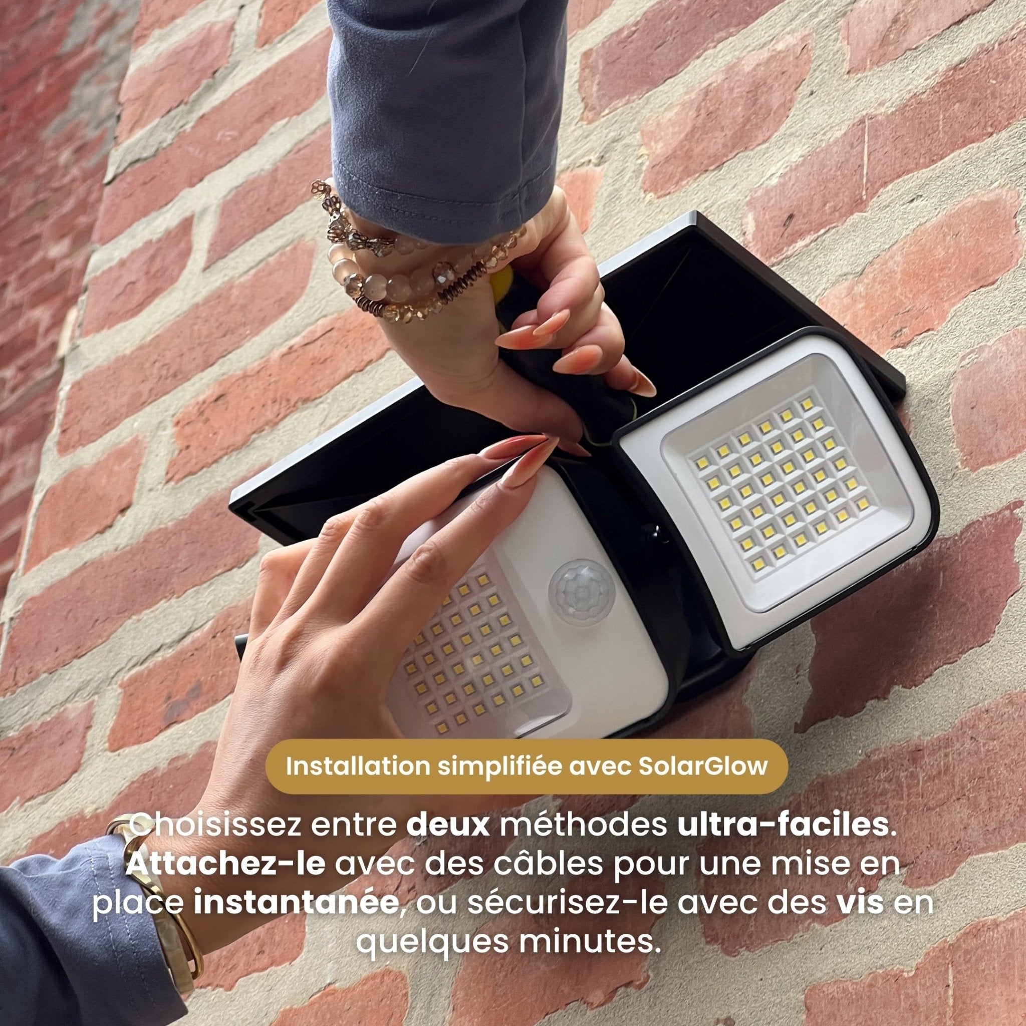 Lampe solaire avec détecteur de mouvement pour l'extérieur