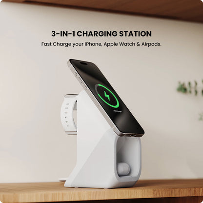 Station de charge rapide sans fil Maxi 3 en 1