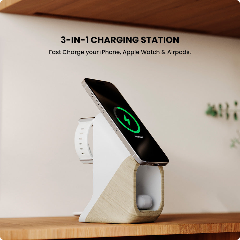 Station de charge rapide sans fil Maxi 3 en 1