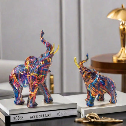 Figurine d'éléphant graffiti créative
