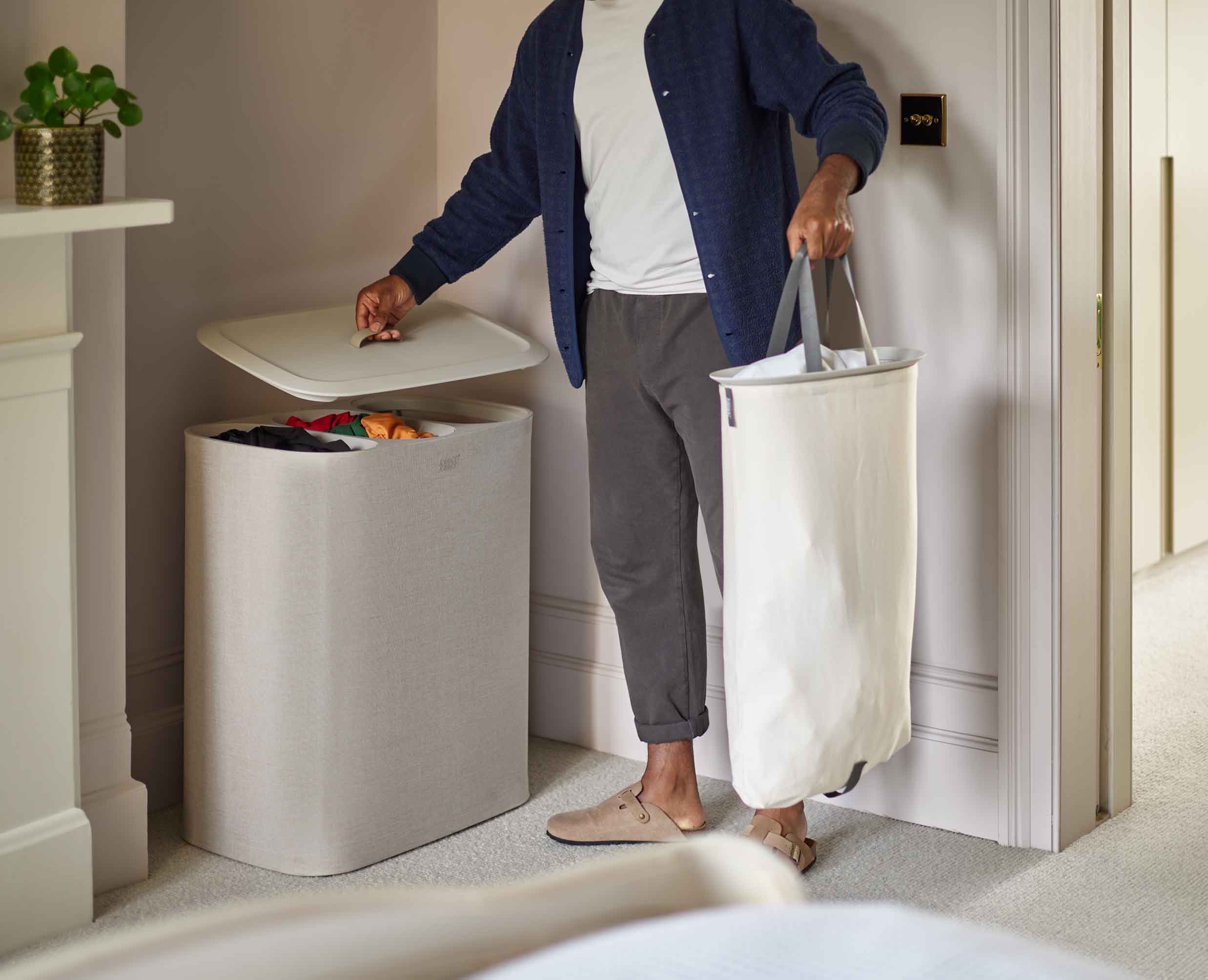 Panier à linge Trio Séparation 90 L
