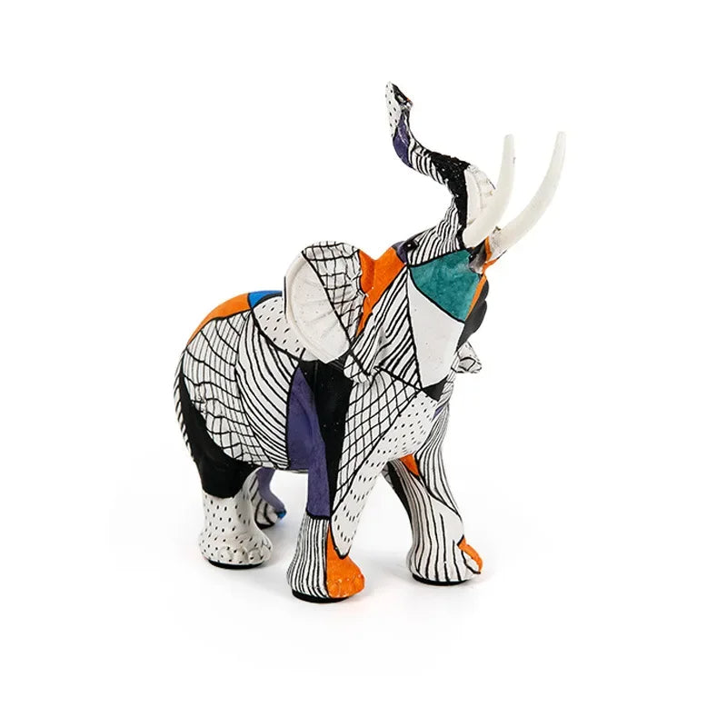 Figurine d'éléphant graffiti créative