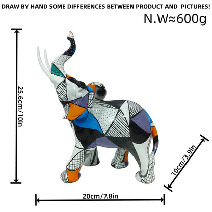 Figurine d'éléphant graffiti créative