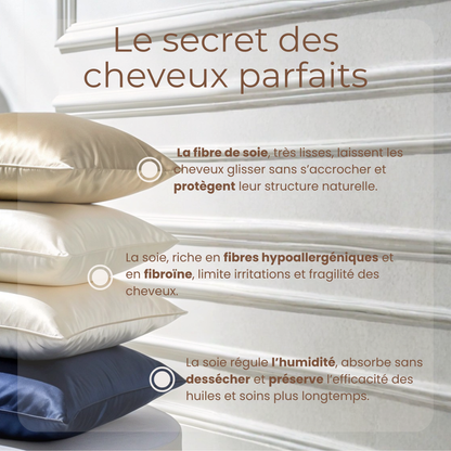 taie d'oreiller en soie de mûrier