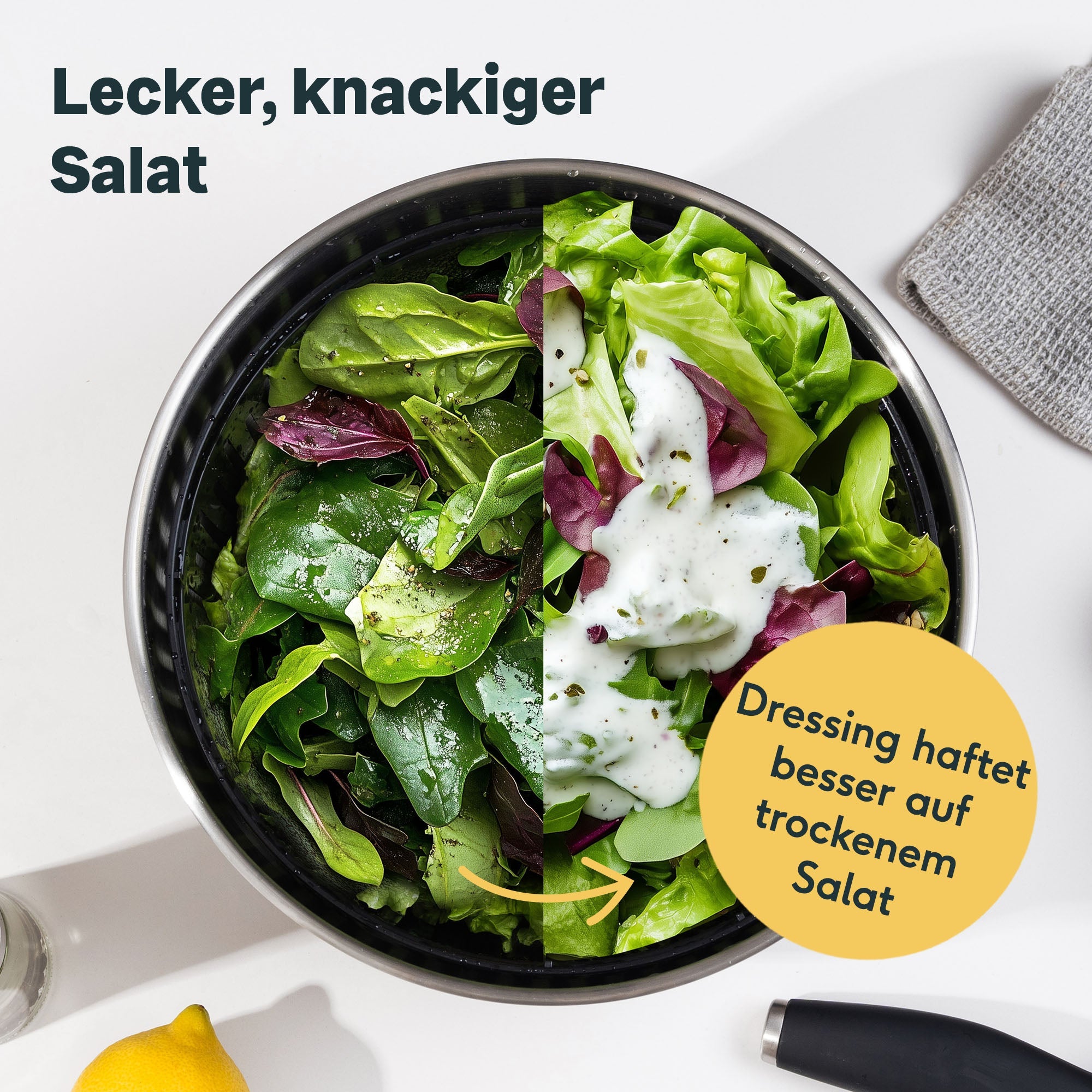Ensemble essoreuse à salade 2 pièces sans couvercle