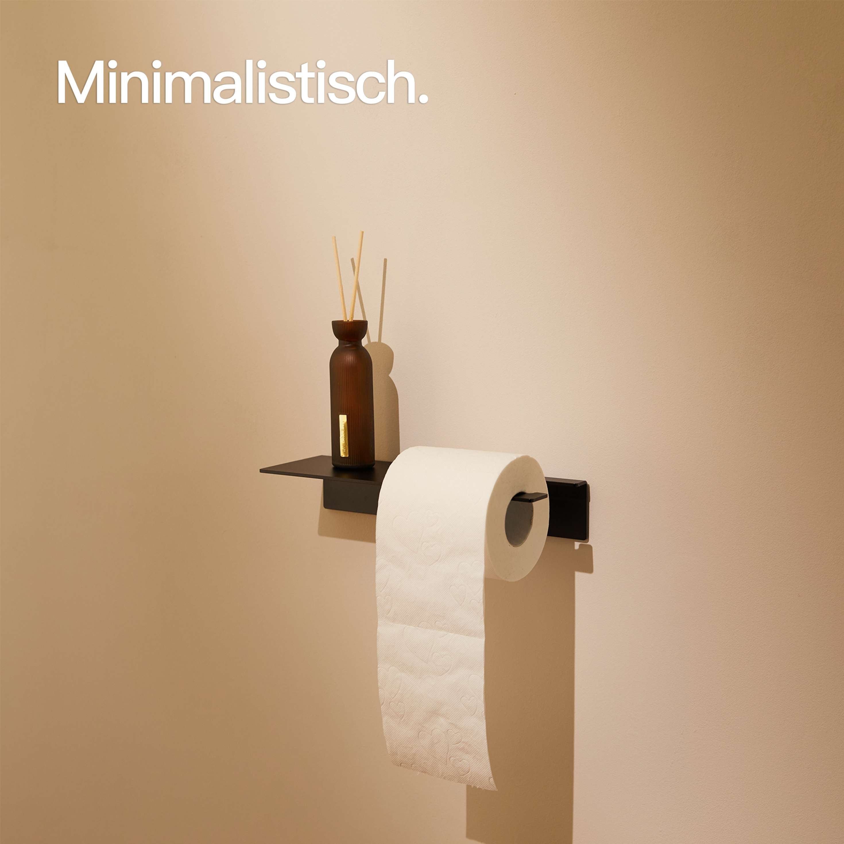 Porte-papier toilette sans perçage avec étagère