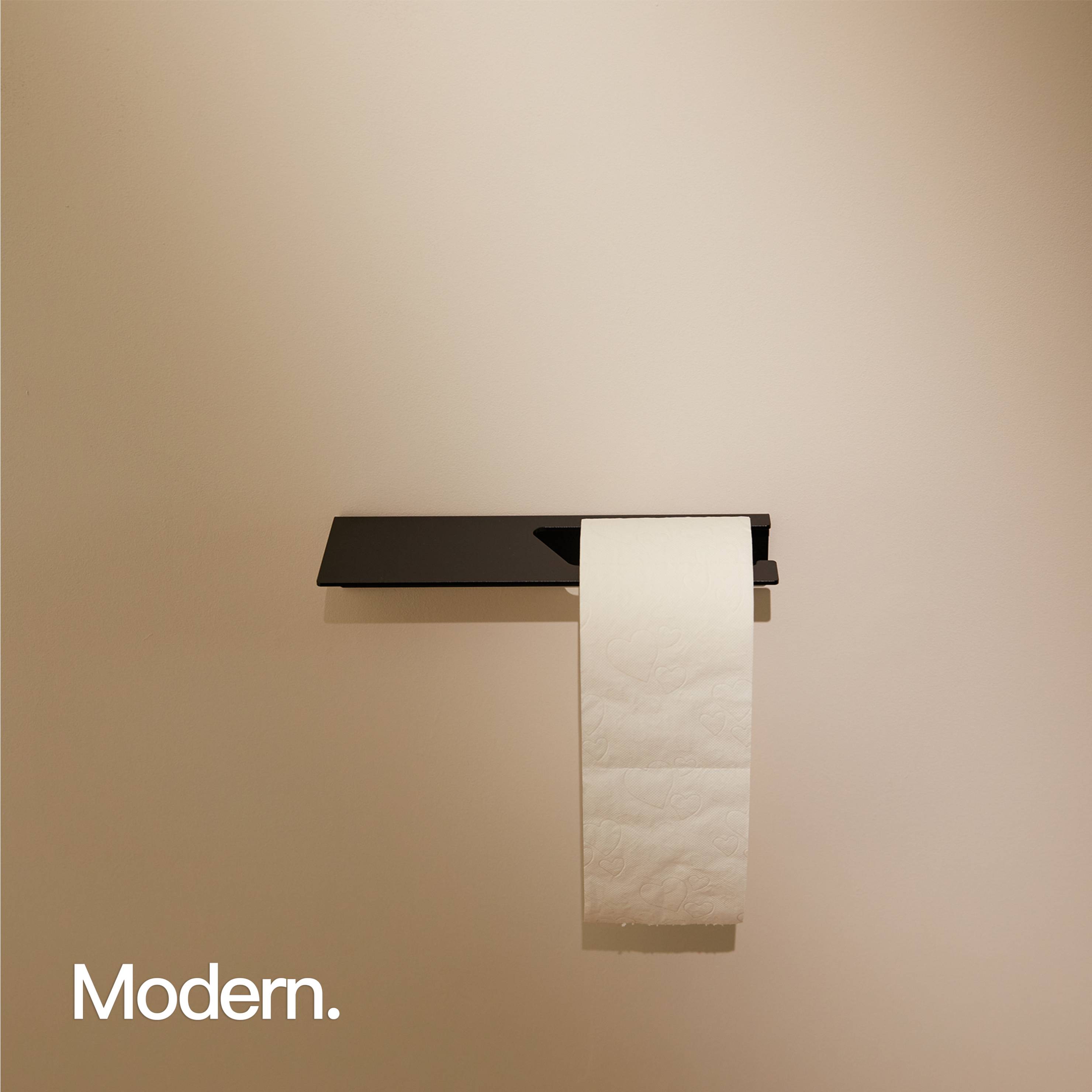 Porte-papier toilette sans perçage avec étagère