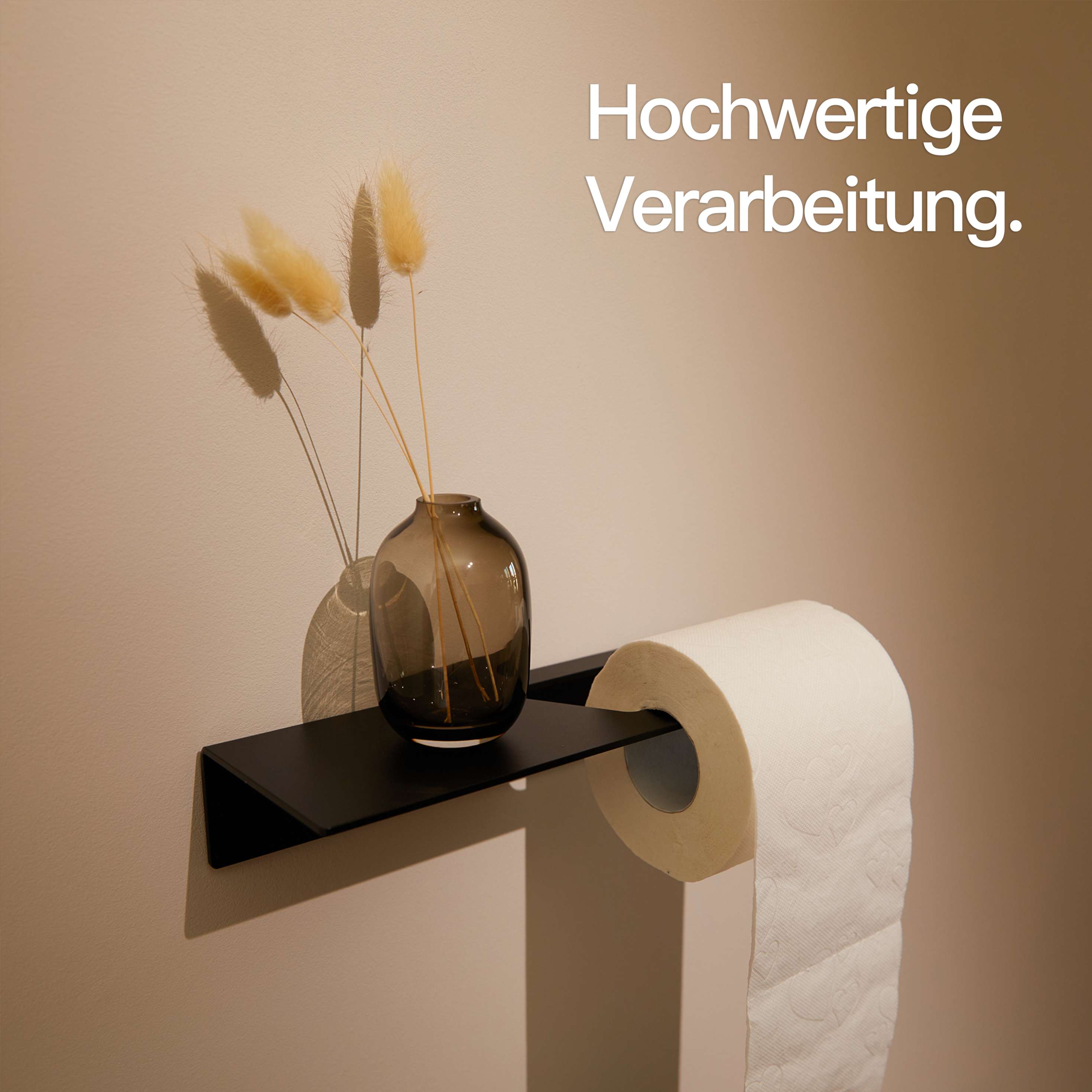 Porte-papier toilette sans perçage avec étagère