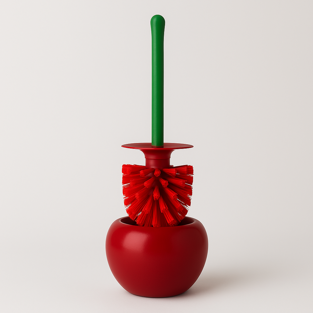 Brosse de toilette cerise