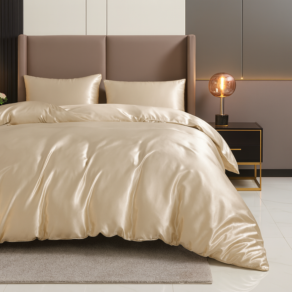 Parure de lit en satin 3 pièces
