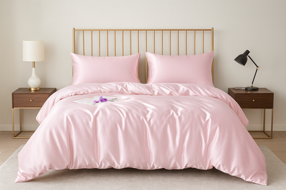 Parure de lit en satin 3 pièces