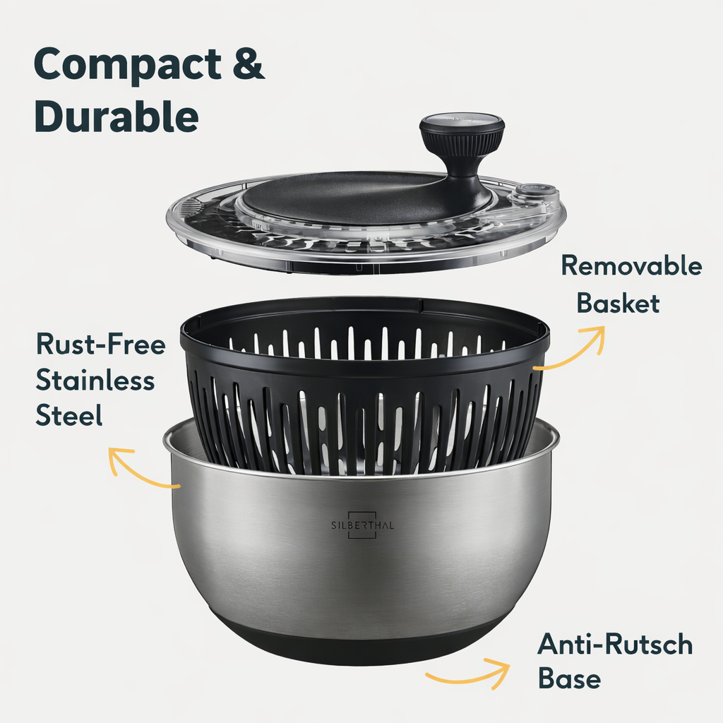 Salad spinner set, 2 pieces, without lid