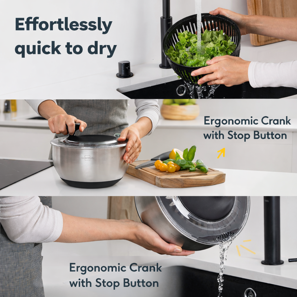 Salad spinner set, 2 pieces, without lid