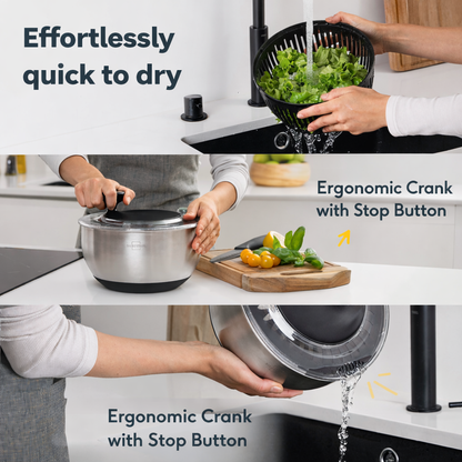 Salad spinner set, 2 pieces, without lid