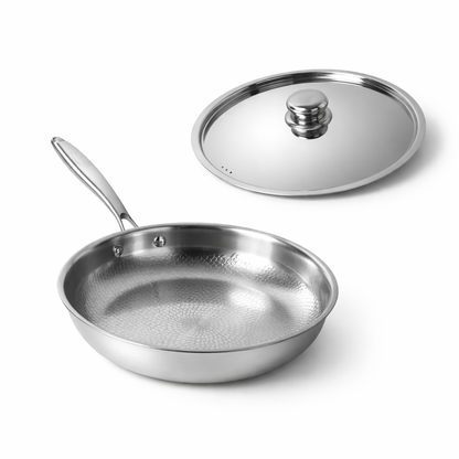 Titanium Hammered Pan Pro Large With Lid