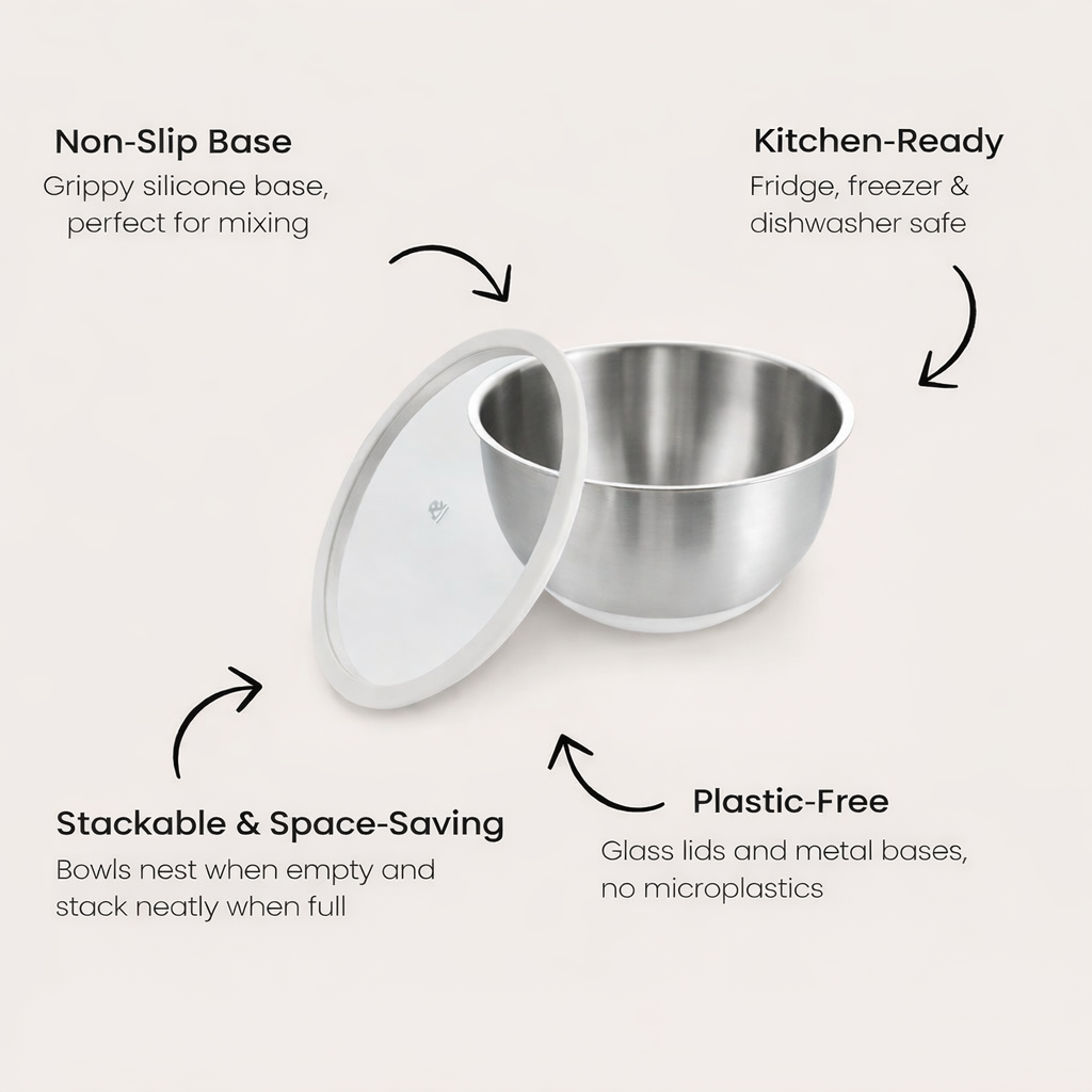 Stainless steel mixing bowls | Set of 3