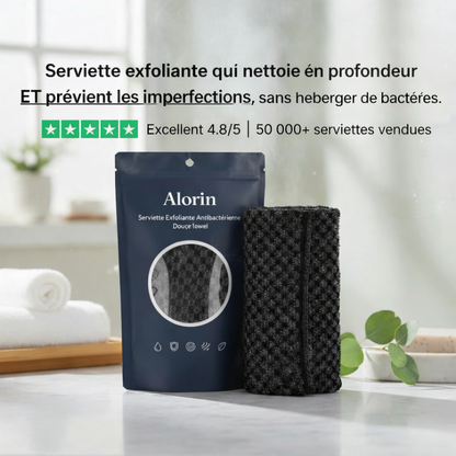 Serviette de douche antibactérienne