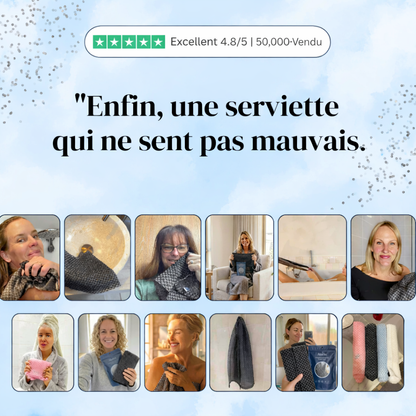 Serviette de douche antibactérienne