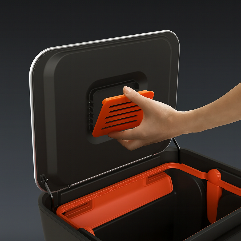 Ensemble de démarrage pour compacteur de déchets en acier inoxydable Titan 30 L