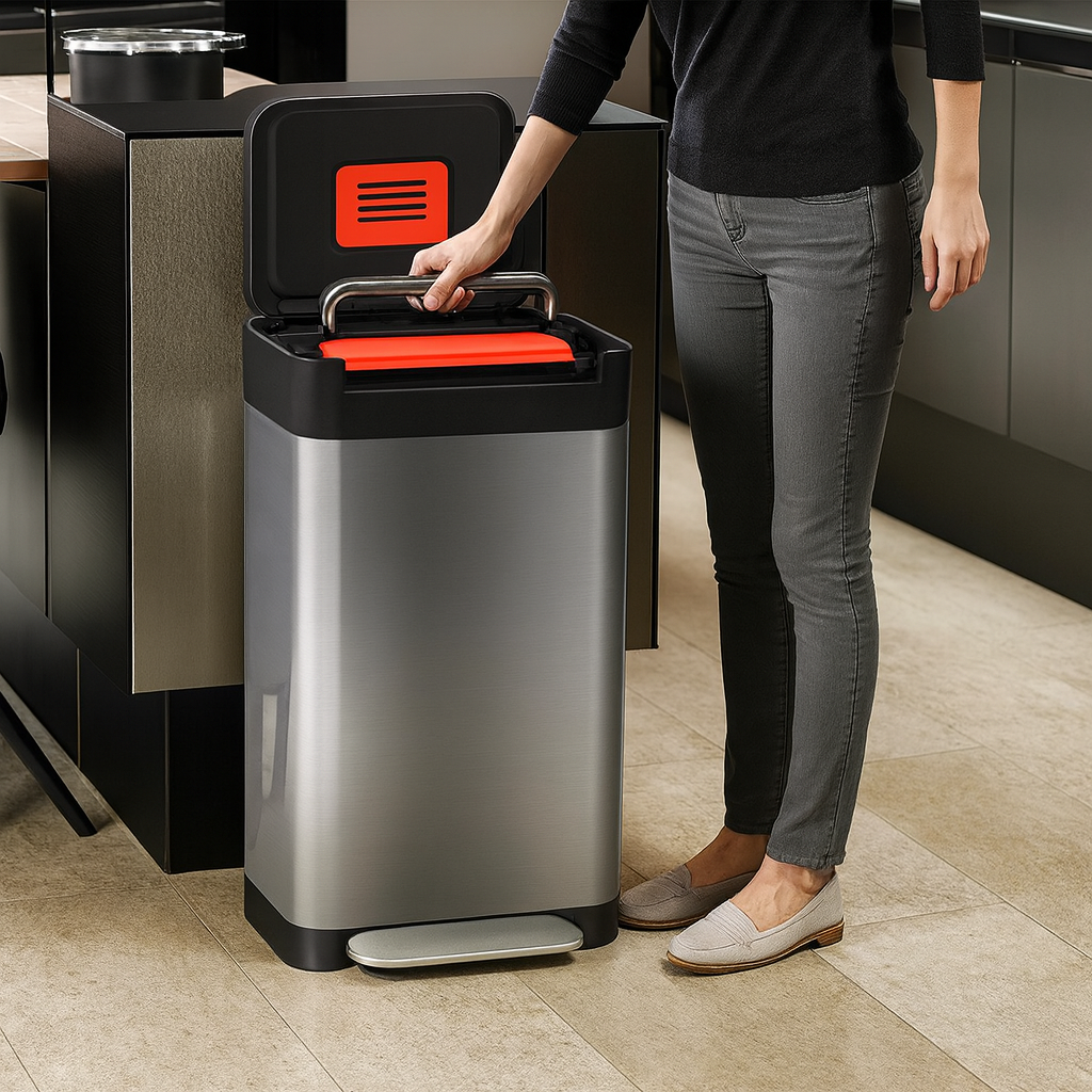 Ensemble de démarrage pour compacteur de déchets en acier inoxydable Titan 30 L